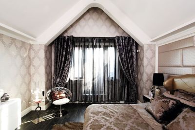 新古典风格六居室以上卧室飘窗装修效果图