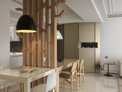 木色日式风格餐厅装修设计图